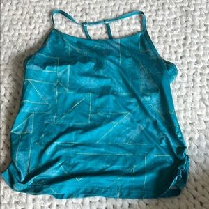 Prana Green Patterned Tank Top